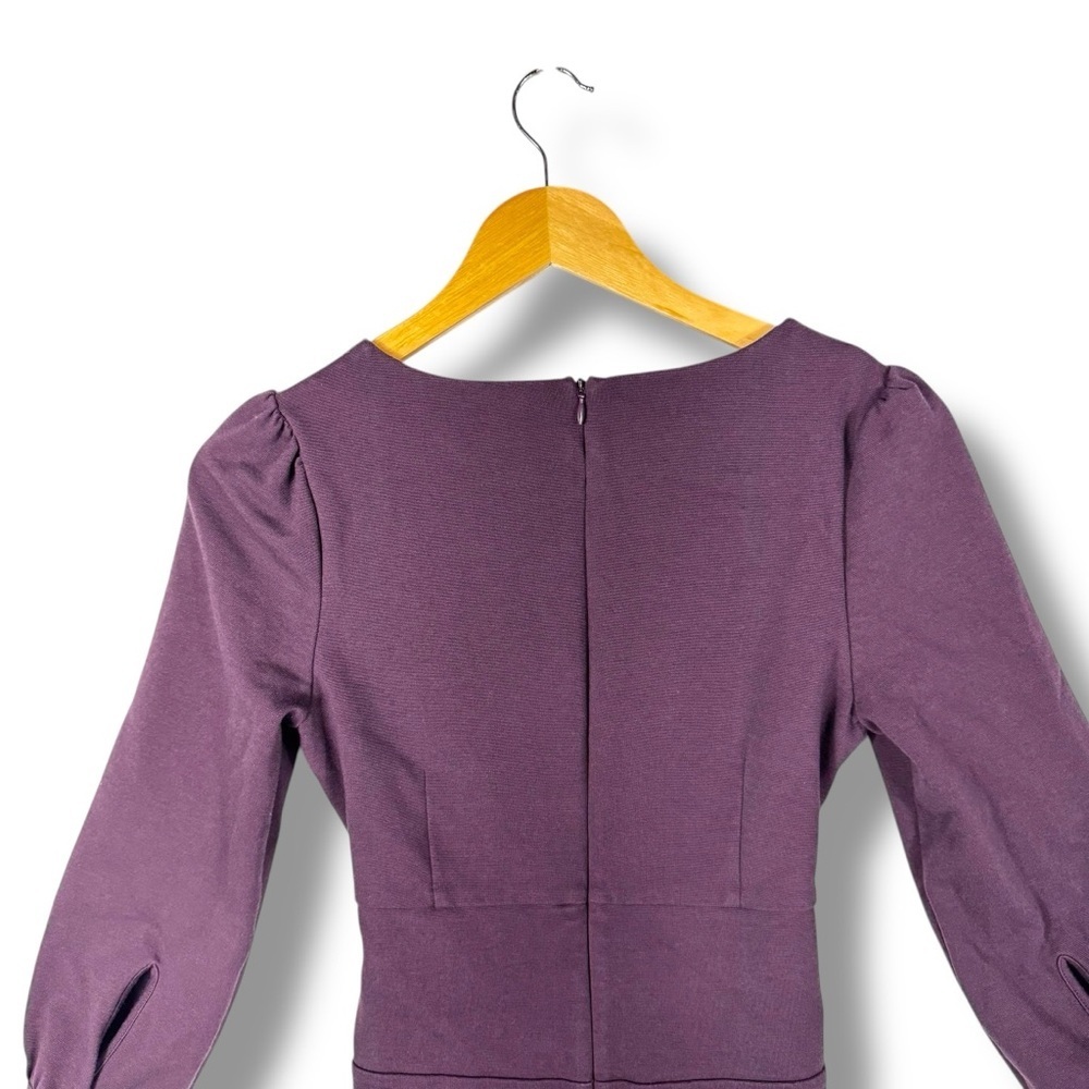 Boden Josephine Boatneck 3/4 Sleeve Ponte Top, Eggplant Purple, Size 4R - Picture 12 of 13